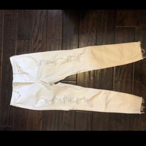 white ripped jeans